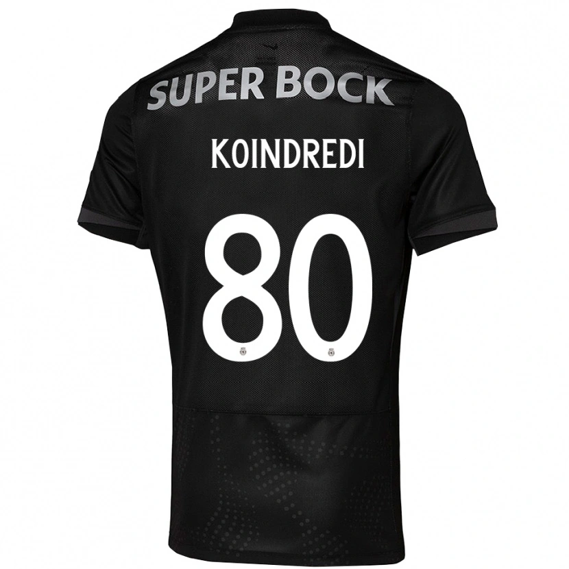 Danxen Niño Camiseta Koba Koindredi #80 Negro Blanco 2ª Equipación 2025/26 La Camisa México