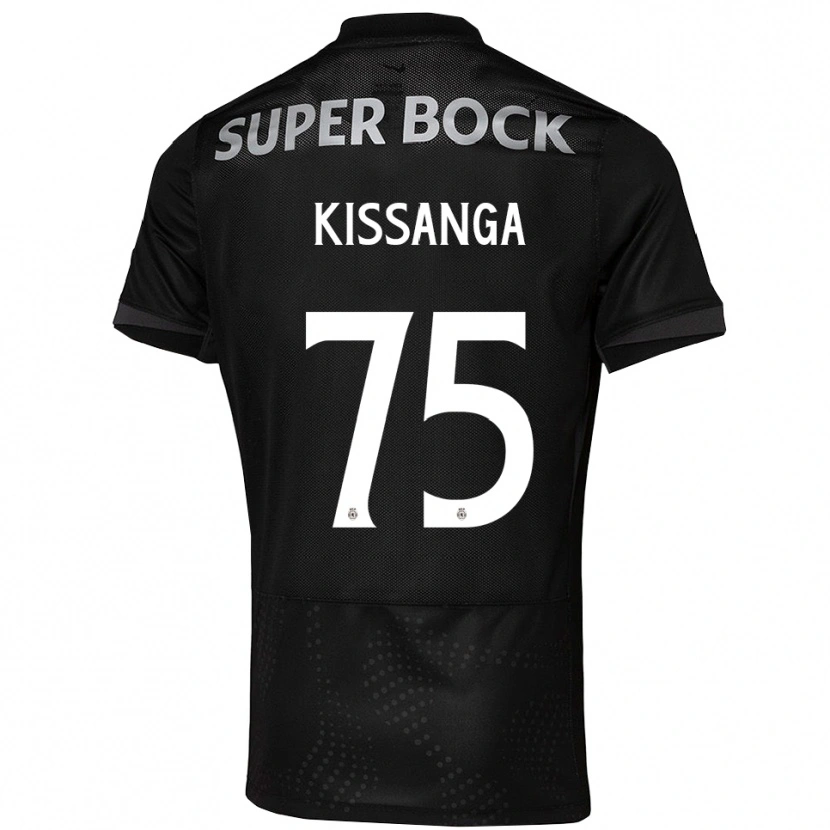 Danxen Niño Camiseta Manuel Kissanga #75 Negro Blanco 2ª Equipación 2025/26 La Camisa México
