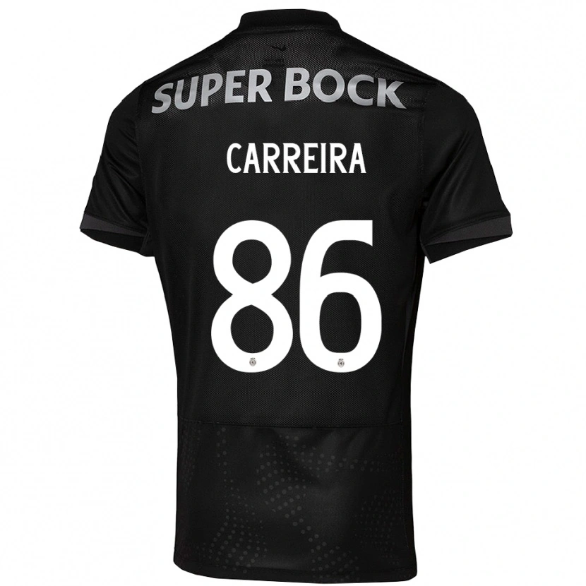 Danxen Niño Camiseta Eva Carreira #86 Negro Blanco 2ª Equipación 2025/26 La Camisa México