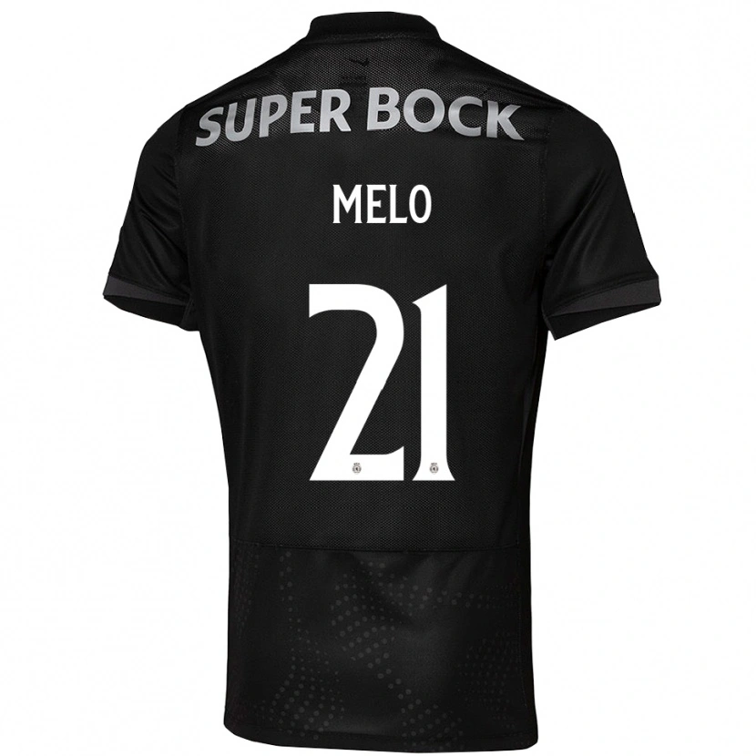 Danxen Niño Camiseta Gabriel Melo #21 Negro Blanco 2ª Equipación 2025/26 La Camisa México