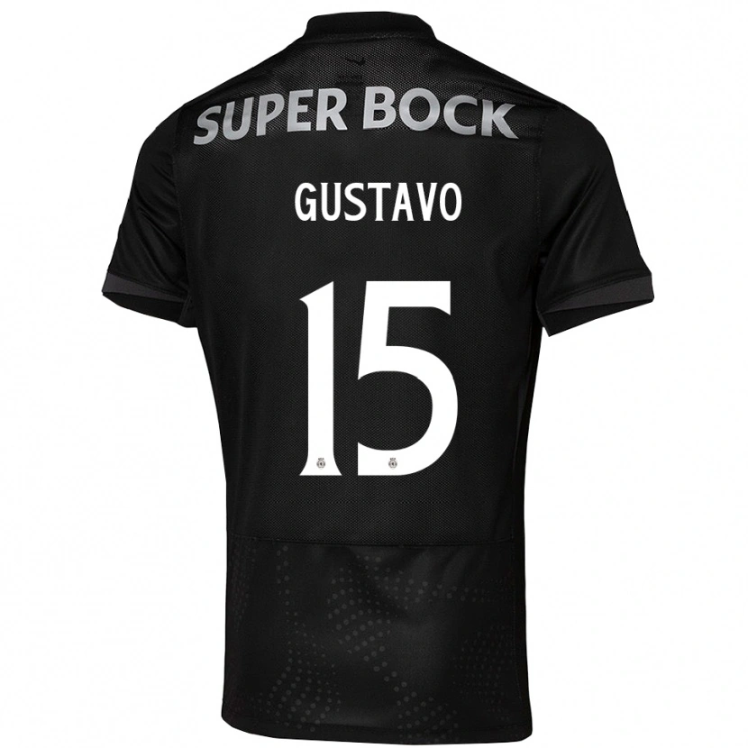 Danxen Niño Camiseta Luís Gustavo #15 Negro Blanco 2ª Equipación 2025/26 La Camisa México