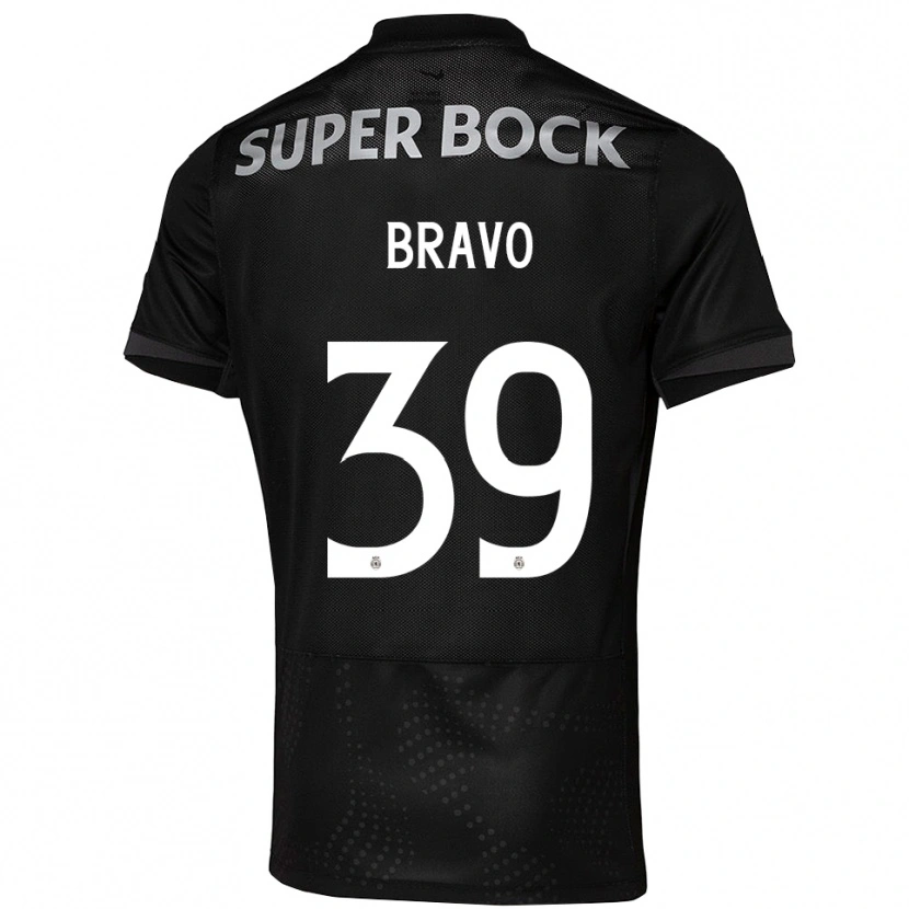 Danxen Niño Camiseta Andreia Bravo #39 Negro Blanco 2ª Equipación 2025/26 La Camisa México