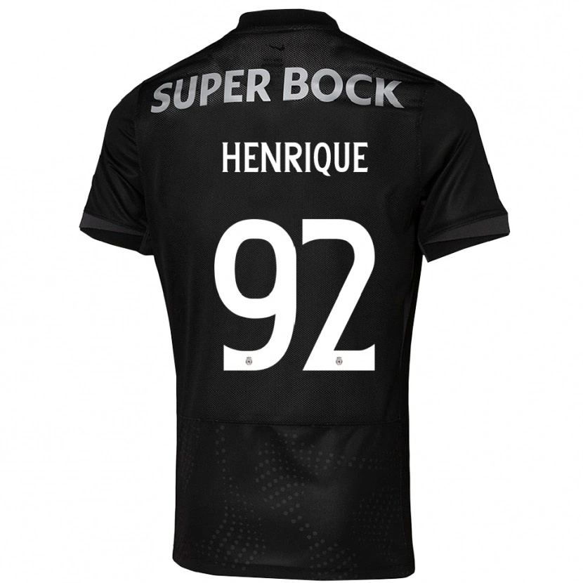 Danxen Niño Camiseta Eduardo Henrique #92 Negro Blanco 2ª Equipación 2025/26 La Camisa México