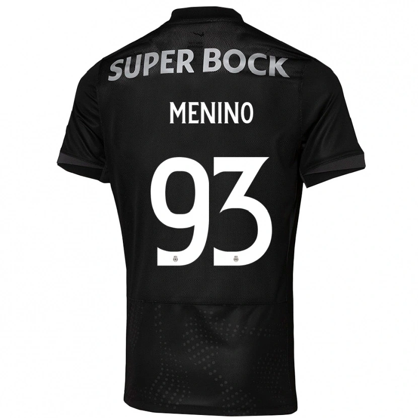 Danxen Niño Camiseta Miguel Menino #93 Negro Blanco 2ª Equipación 2025/26 La Camisa México