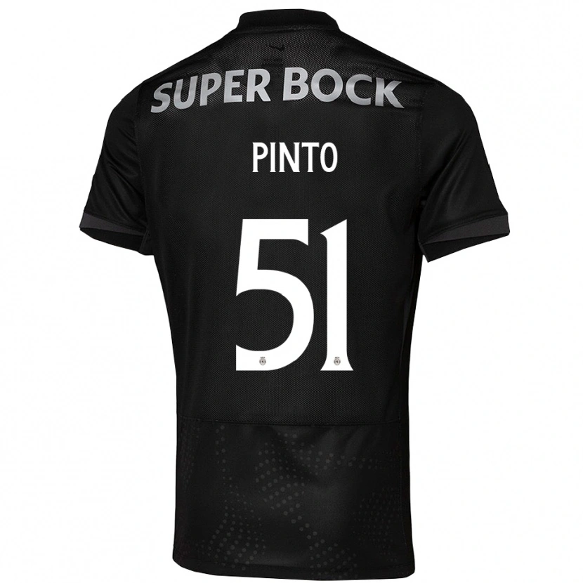Danxen Niño Camiseta Diogo Pinto #51 Negro Blanco 2ª Equipación 2025/26 La Camisa México