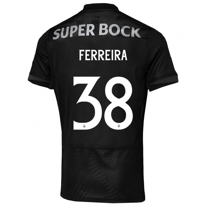 Danxen Niño Camiseta Marta Ferreira #38 Negro Blanco 2ª Equipación 2025/26 La Camisa México