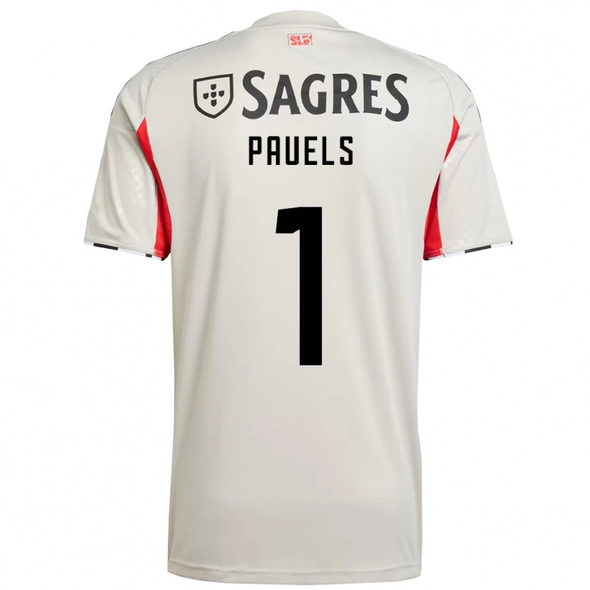 Danxen Niño Camiseta Lena Pauels #1 Blanco Roto Rojo 2ª Equipación 2025/26 La Camisa México