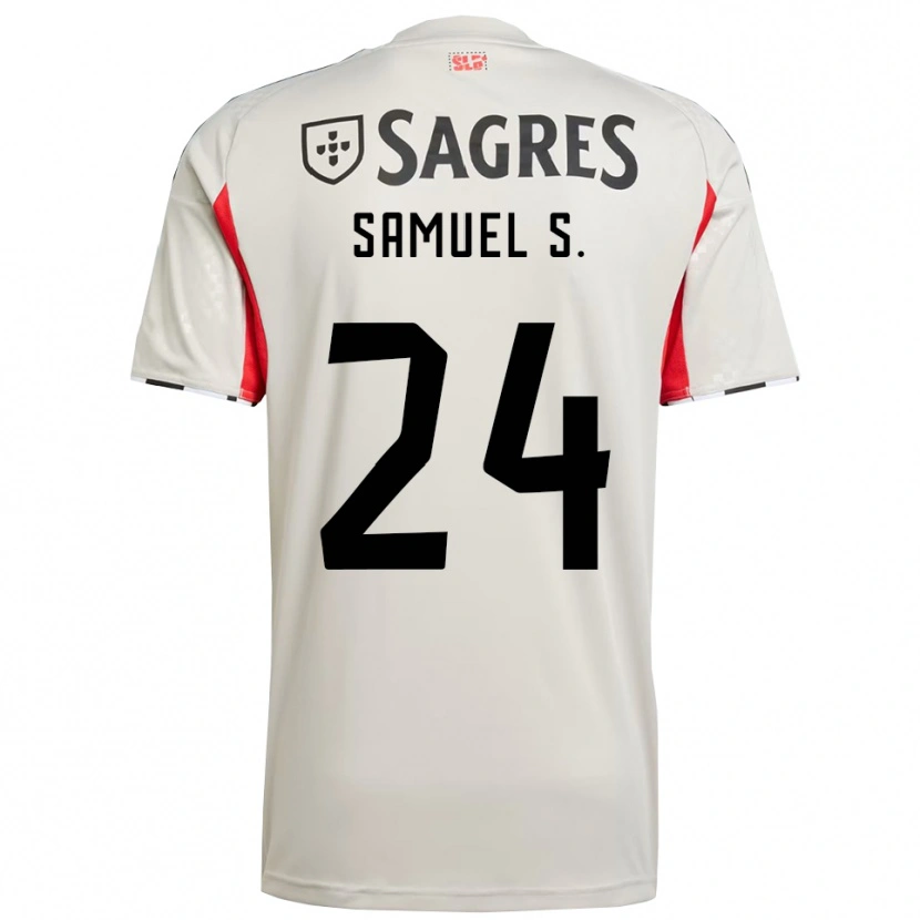Danxen Niño Camiseta Samuel Soares #24 Blanco Roto Rojo 2ª Equipación 2025/26 La Camisa México