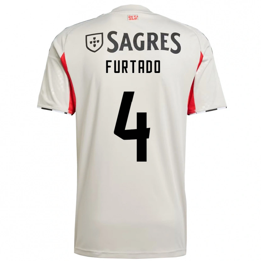Danxen Niño Camiseta Mauro Furtado #4 Blanco Roto Rojo 2ª Equipación 2025/26 La Camisa México