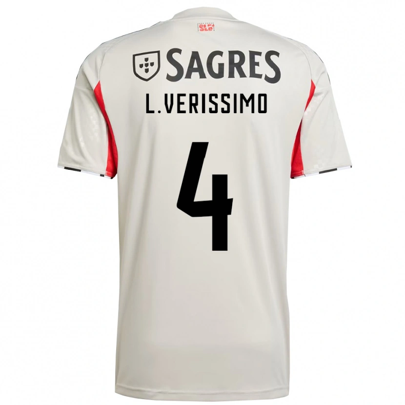 Danxen Niño Camiseta Lucas Verissimo #4 Blanco Roto Rojo 2ª Equipación 2025/26 La Camisa México