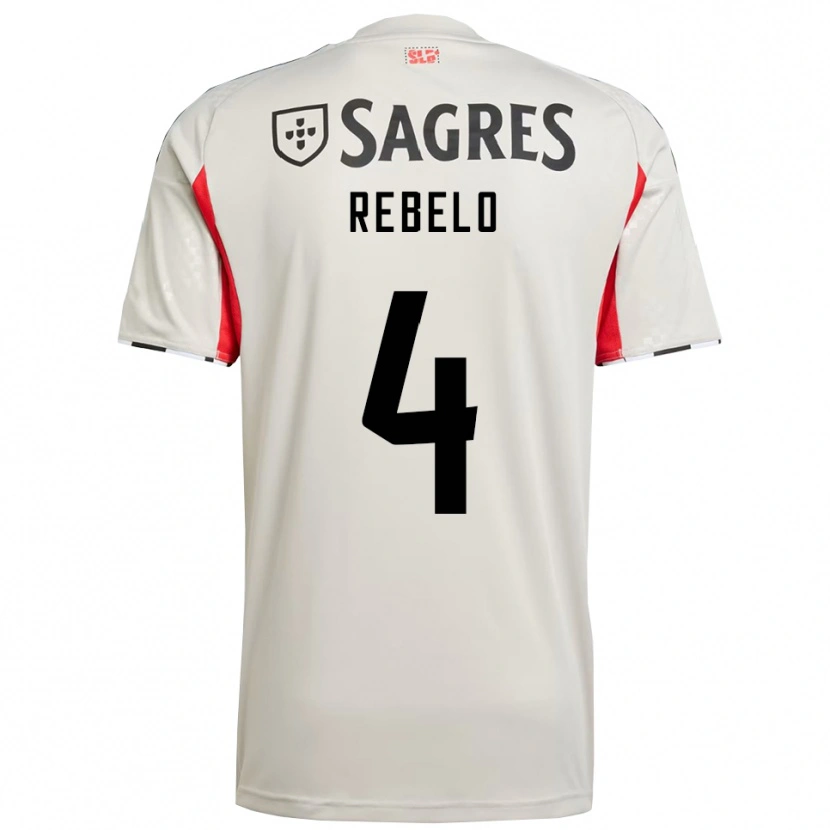 Danxen Niño Camiseta Silvia Rebelo #4 Blanco Roto Rojo 2ª Equipación 2025/26 La Camisa México