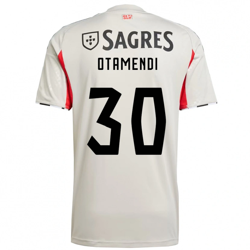 Danxen Niño Camiseta Nicolás Otamendi #30 Blanco Roto Rojo 2ª Equipación 2025/26 La Camisa México