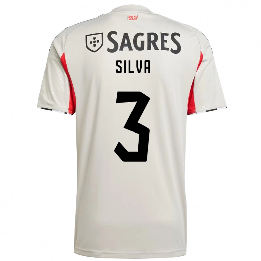Danxen Niño Camiseta Joana Silva #3 Blanco Roto Rojo 2ª Equipación 2025/26 La Camisa México