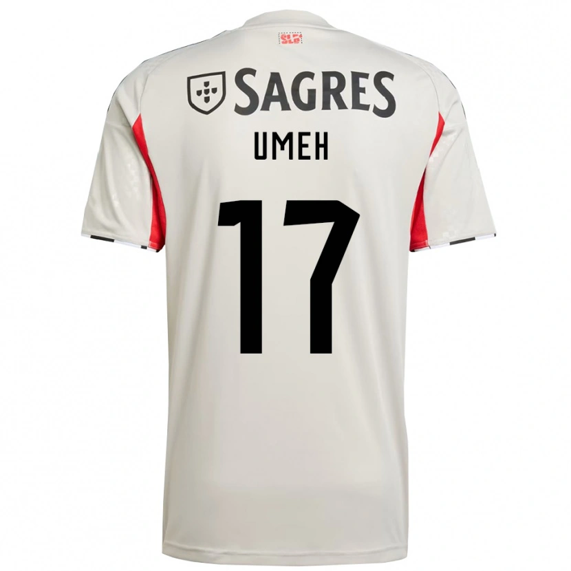 Danxen Niño Camiseta Jaden Umeh #17 Blanco Roto Rojo 2ª Equipación 2025/26 La Camisa México