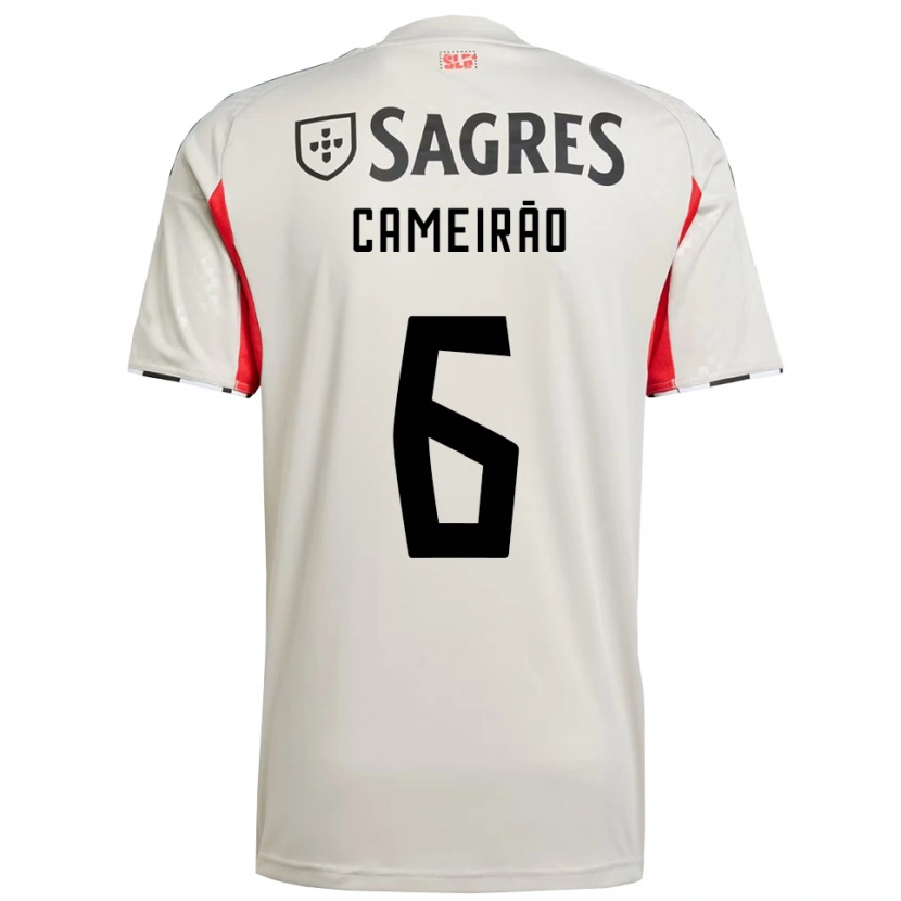 Danxen Niño Camiseta Beatriz Cameirão #6 Blanco Roto Rojo 2ª Equipación 2025/26 La Camisa México