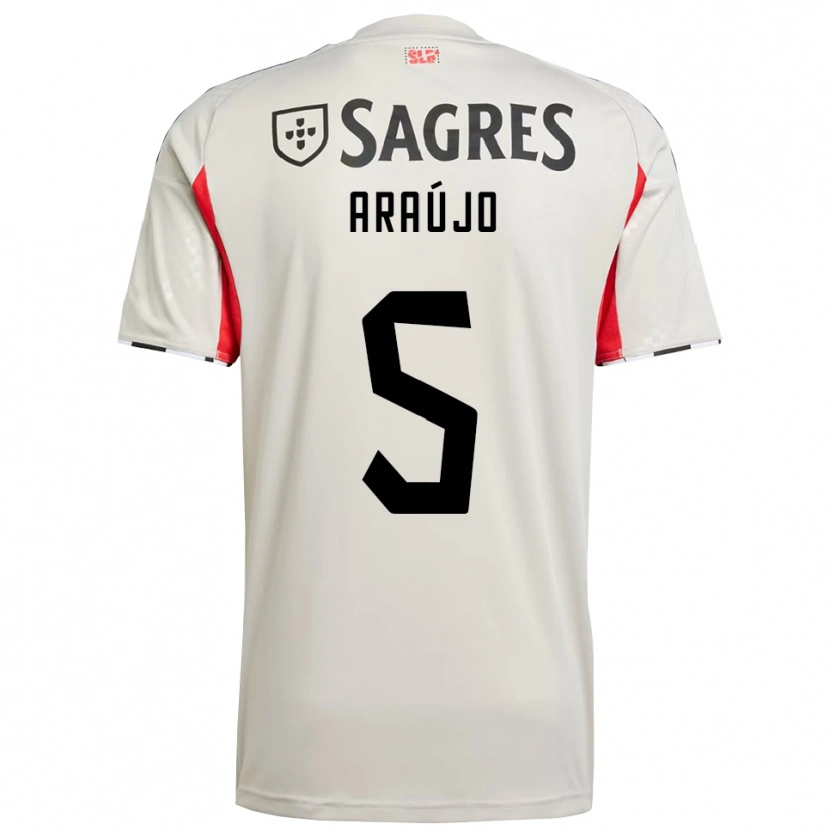 Danxen Niño Camiseta Ismail Araújo #5 Blanco Roto Rojo 2ª Equipación 2025/26 La Camisa México
