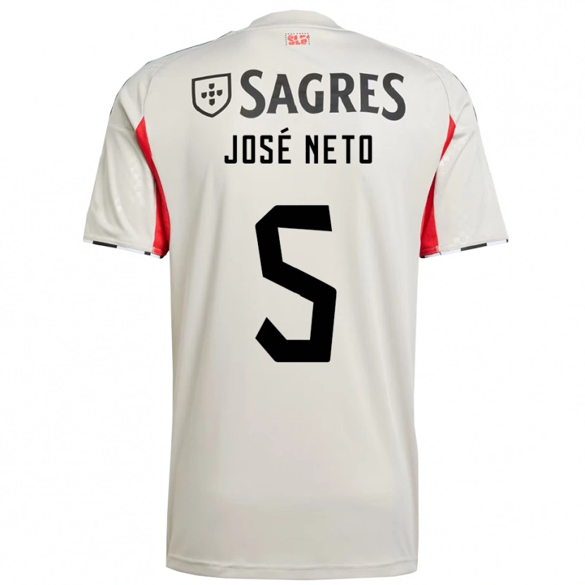 Danxen Niño Camiseta José Neto #5 Blanco Roto Rojo 2ª Equipación 2025/26 La Camisa México