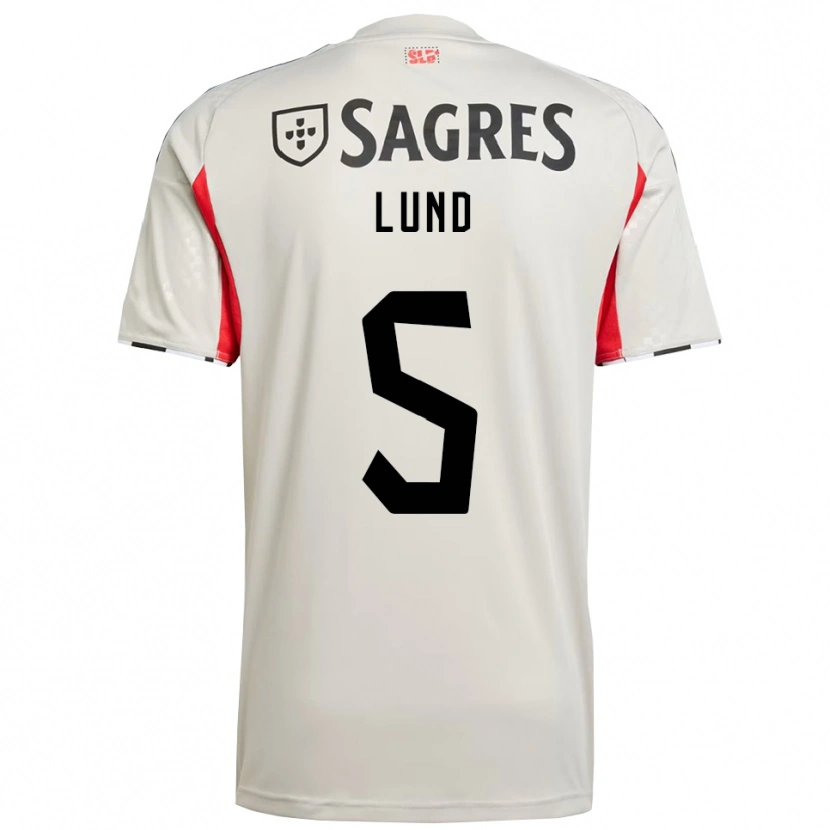 Danxen Niño Camiseta Marit Lund #5 Blanco Roto Rojo 2ª Equipación 2025/26 La Camisa México