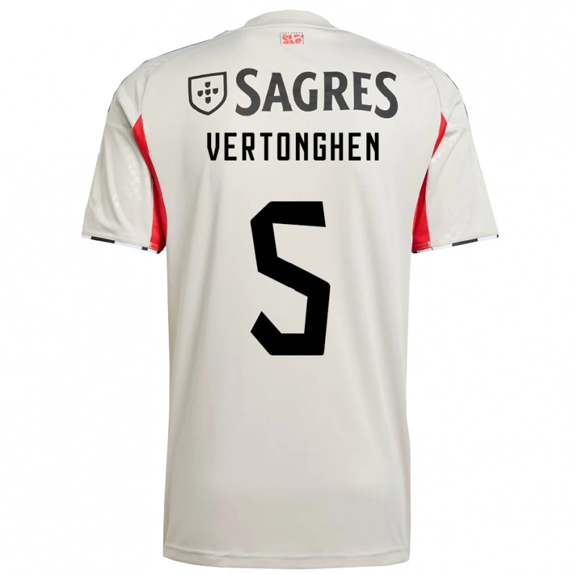 Danxen Niño Camiseta Jan Vertonghen #5 Blanco Roto Rojo 2ª Equipación 2025/26 La Camisa México