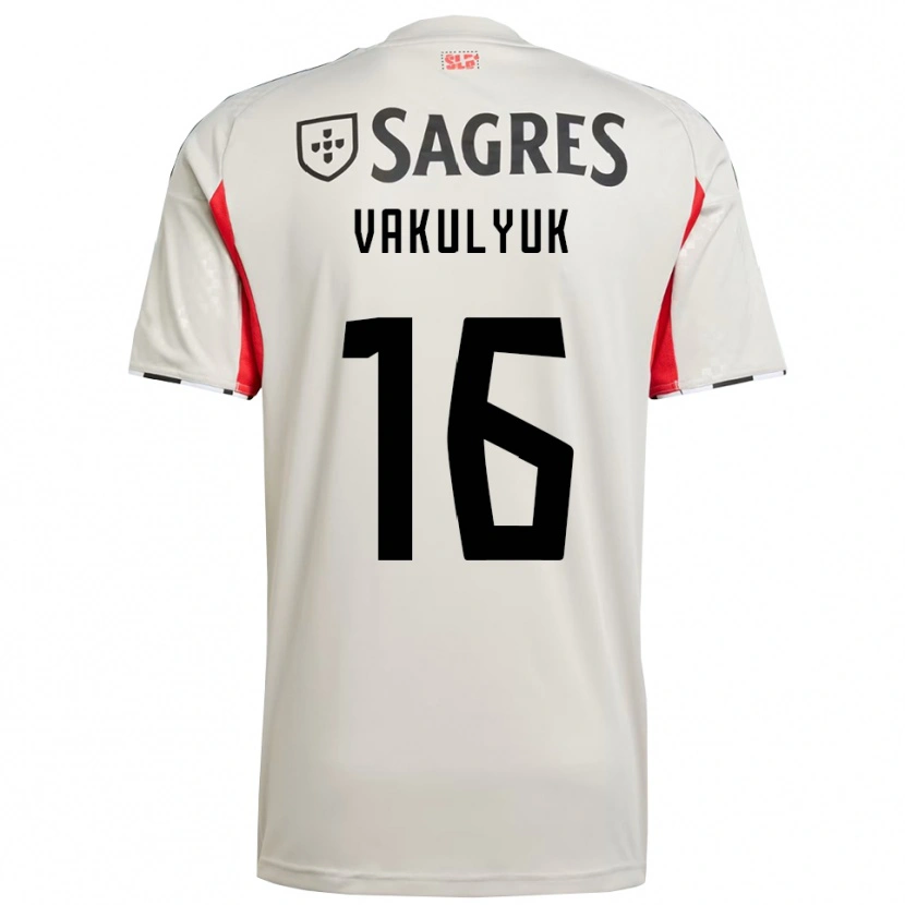 Danxen Niño Camiseta André Vakulyuk #16 Blanco Roto Rojo 2ª Equipación 2025/26 La Camisa México