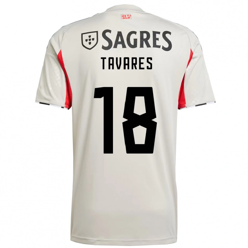 Danxen Niño Camiseta Leonardo Tavares #18 Blanco Roto Rojo 2ª Equipación 2025/26 La Camisa México