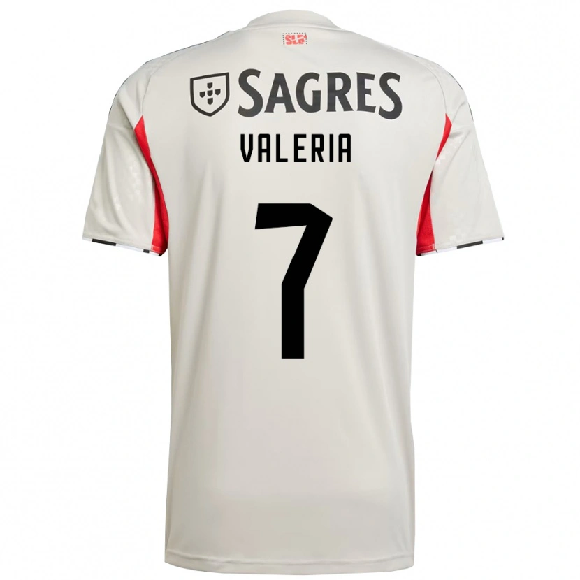 Danxen Niño Camiseta Valeria #7 Blanco Roto Rojo 2ª Equipación 2025/26 La Camisa México