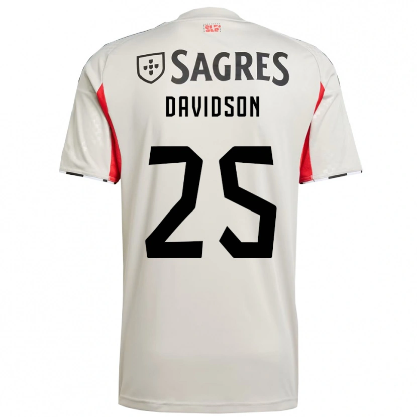 Danxen Niño Camiseta Chandra Davidson #25 Blanco Roto Rojo 2ª Equipación 2025/26 La Camisa México