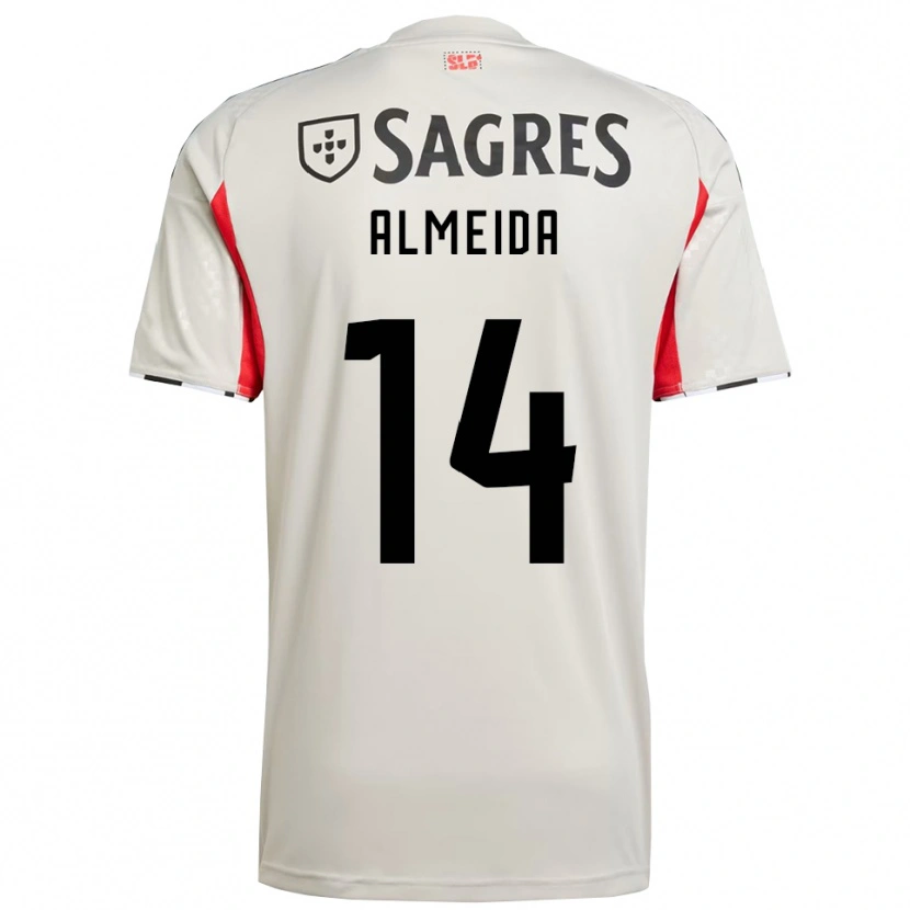 Danxen Niño Camiseta Letícia Almeida #14 Blanco Roto Rojo 2ª Equipación 2025/26 La Camisa México
