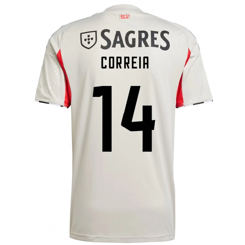 Danxen Niño Camiseta Carolina Correia #14 Blanco Roto Rojo 2ª Equipación 2025/26 La Camisa México