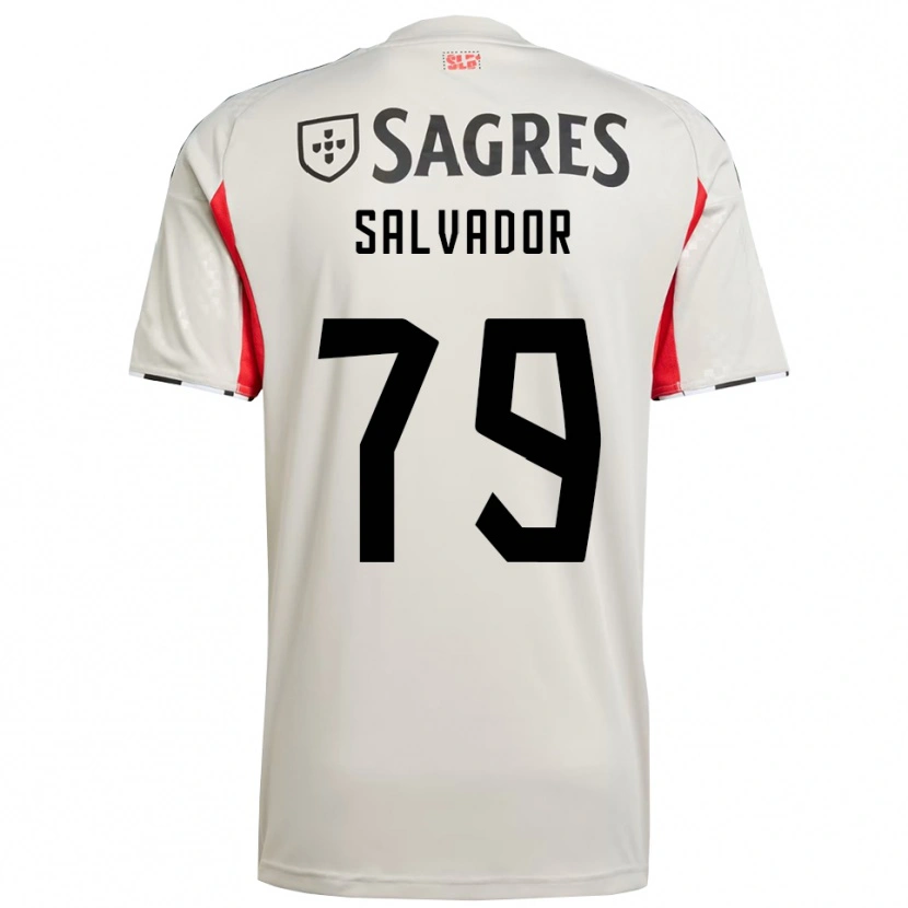 Danxen Niño Camiseta Marta Salvador #79 Blanco Roto Rojo 2ª Equipación 2025/26 La Camisa México