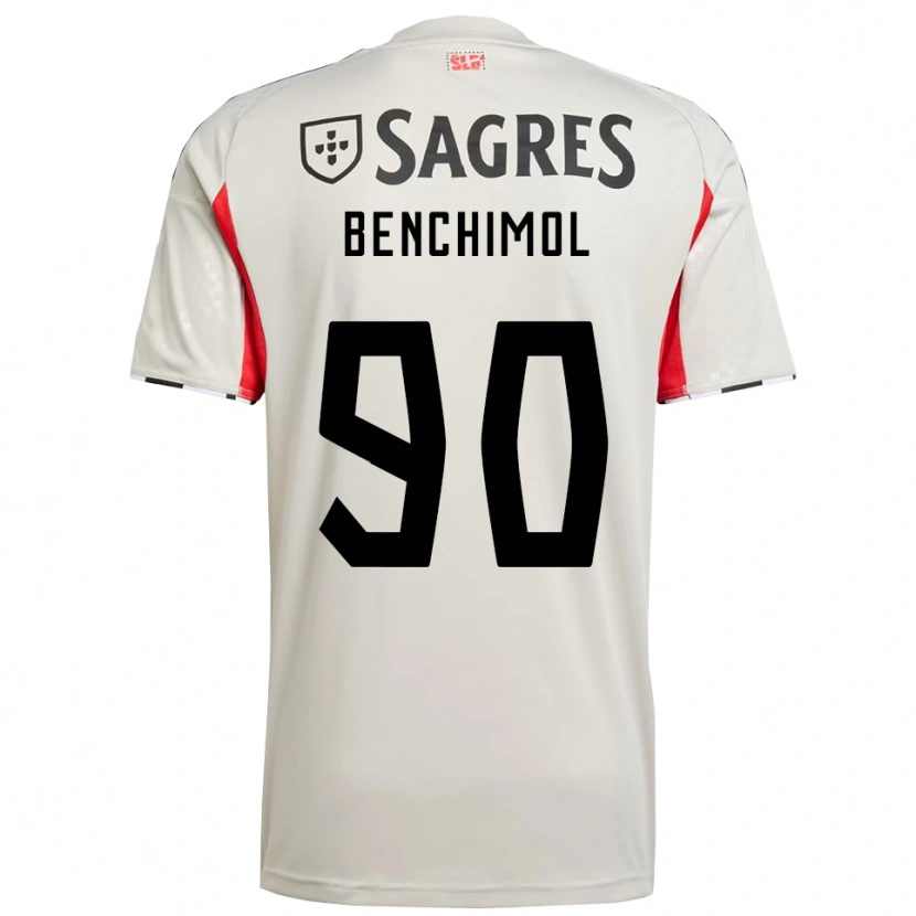 Danxen Niño Camiseta Benchimol #90 Blanco Roto Rojo 2ª Equipación 2025/26 La Camisa México