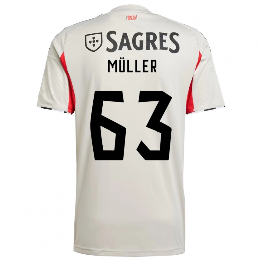 Danxen Niño Camiseta José Müller #63 Blanco Roto Rojo 2ª Equipación 2025/26 La Camisa México