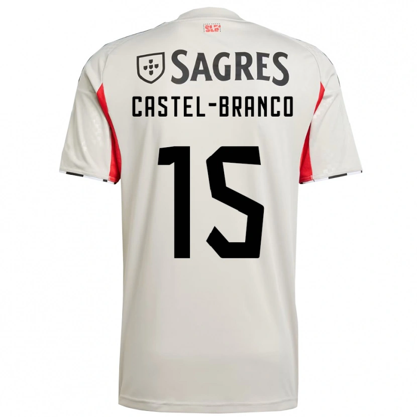 Danxen Niño Camiseta Diego Castel Branco #15 Blanco Roto Rojo 2ª Equipación 2025/26 La Camisa México