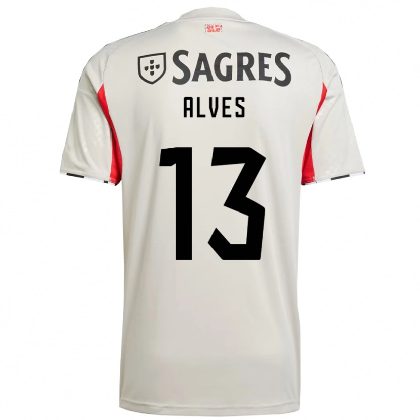 Danxen Niño Camiseta Lúcia Alves #13 Blanco Roto Rojo 2ª Equipación 2025/26 La Camisa México