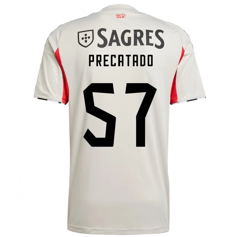 Danxen Niño Camiseta Precatado #57 Blanco Roto Rojo 2ª Equipación 2025/26 La Camisa México