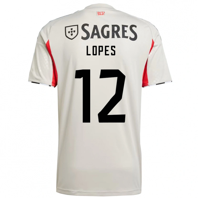 Danxen Niño Camiseta Leonardo Lopes #12 Blanco Roto Rojo 2ª Equipación 2025/26 La Camisa México