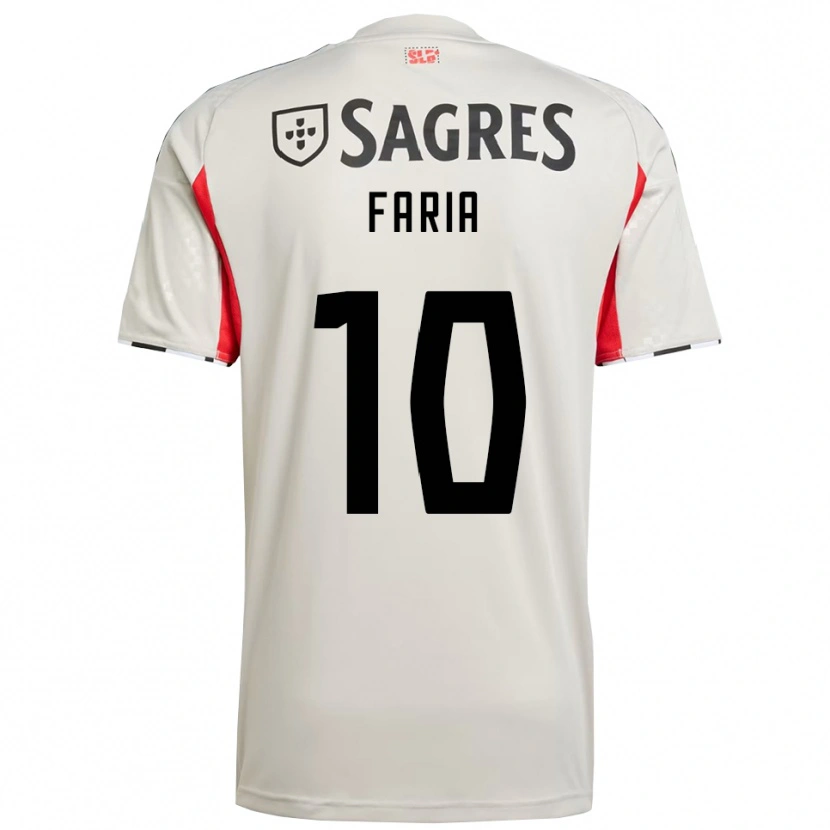 Danxen Niño Camiseta Andreia Faria #10 Blanco Roto Rojo 2ª Equipación 2025/26 La Camisa México