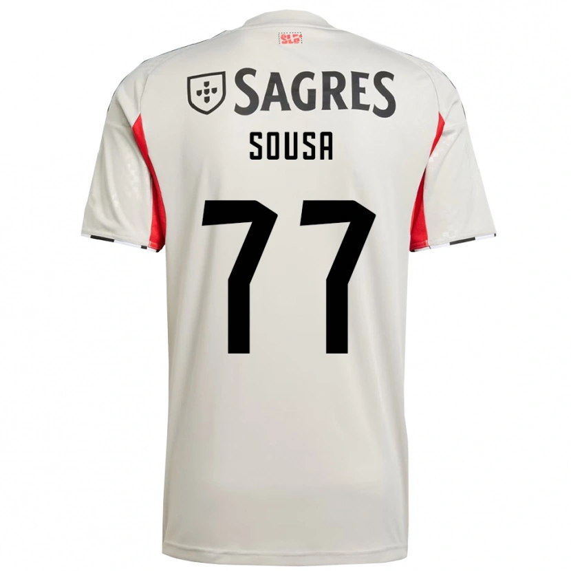 Danxen Niño Camiseta Gerson Sousa #77 Blanco Roto Rojo 2ª Equipación 2025/26 La Camisa México