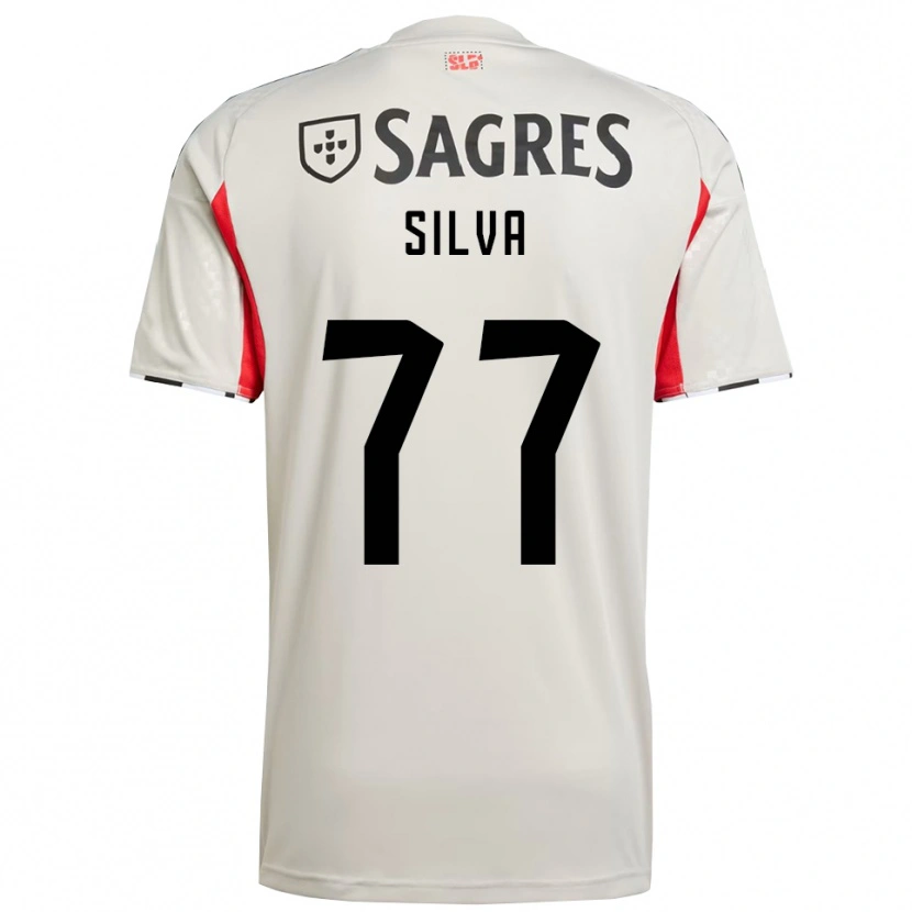 Danxen Niño Camiseta Jessica Silva #77 Blanco Roto Rojo 2ª Equipación 2025/26 La Camisa México