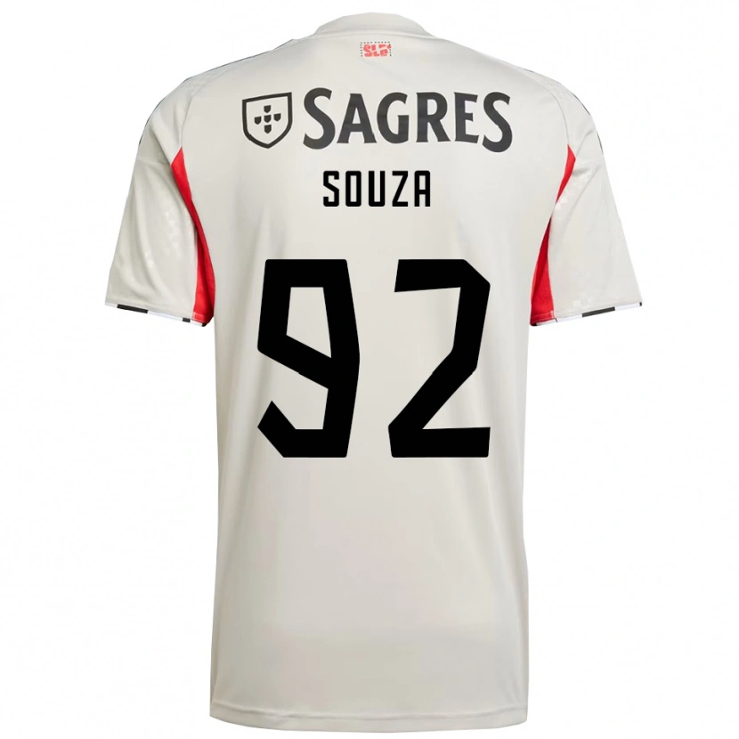 Danxen Niño Camiseta Pedro Souza #92 Blanco Roto Rojo 2ª Equipación 2025/26 La Camisa México