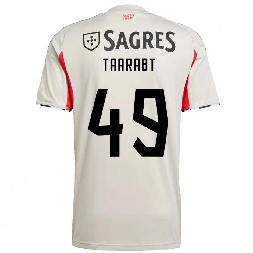 Danxen Niño Camiseta Adel Taarabt #49 Blanco Roto Rojo 2ª Equipación 2025/26 La Camisa México