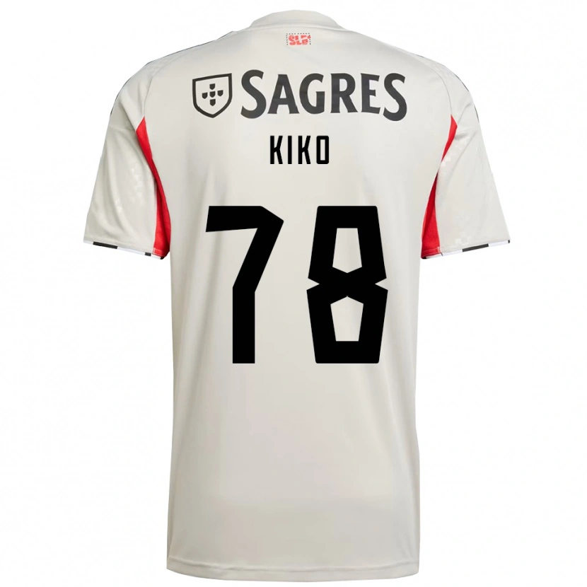 Danxen Niño Camiseta Kiko #78 Blanco Roto Rojo 2ª Equipación 2025/26 La Camisa México