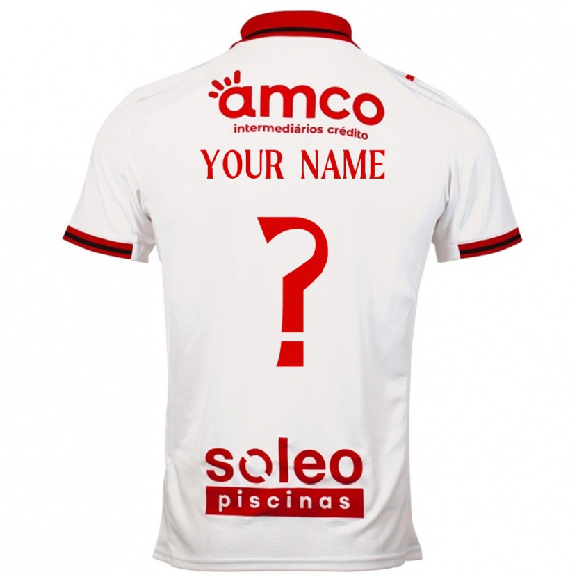 Danxen Niño Camiseta Su Nombre #0 Blanco Rojo 2ª Equipación 2025/26 La Camisa México