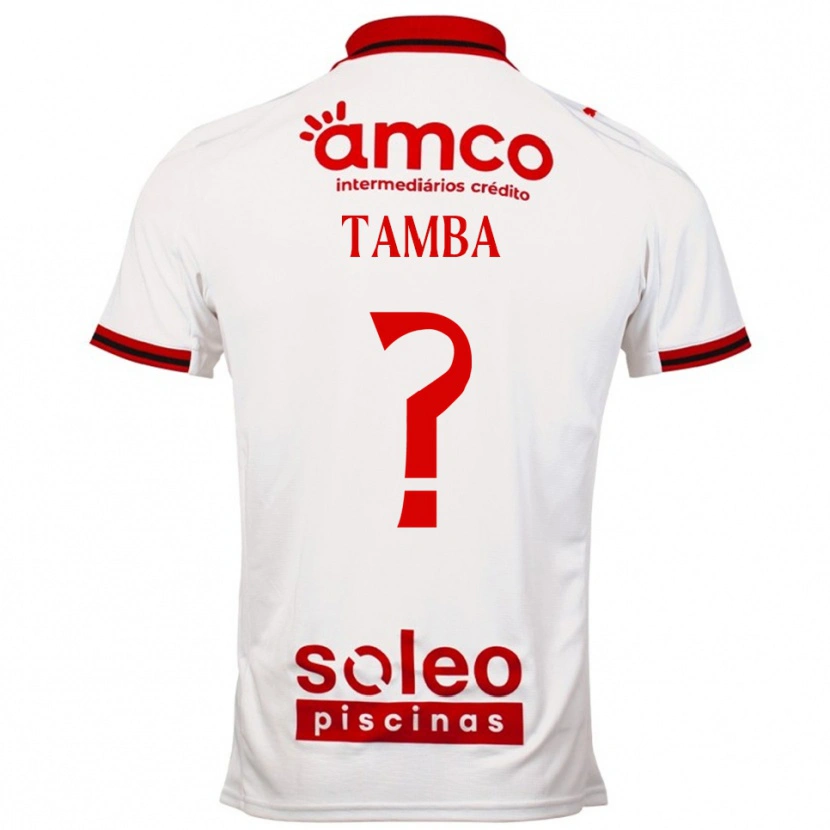 Danxen Niño Camiseta Fabrice Tamba #0 Blanco Rojo 2ª Equipación 2025/26 La Camisa México