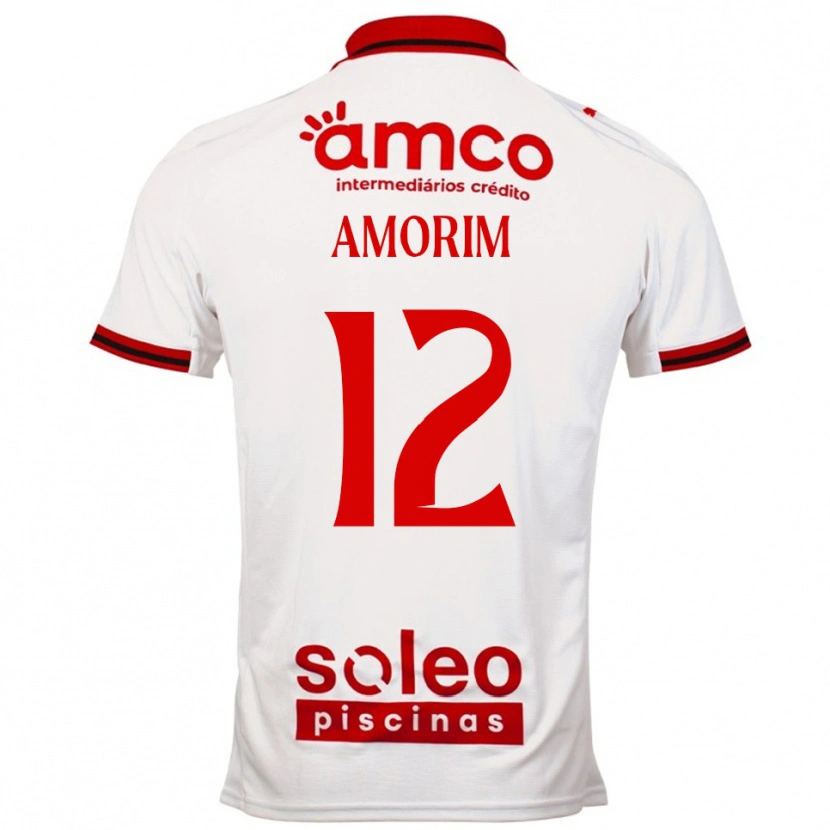 Danxen Niño Camiseta Renato Amorim #12 Blanco Rojo 2ª Equipación 2025/26 La Camisa México