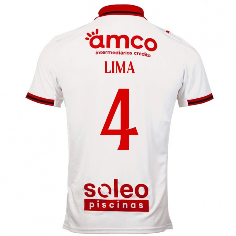 Danxen Niño Camiseta Guilherme Lima #4 Blanco Rojo 2ª Equipación 2025/26 La Camisa México