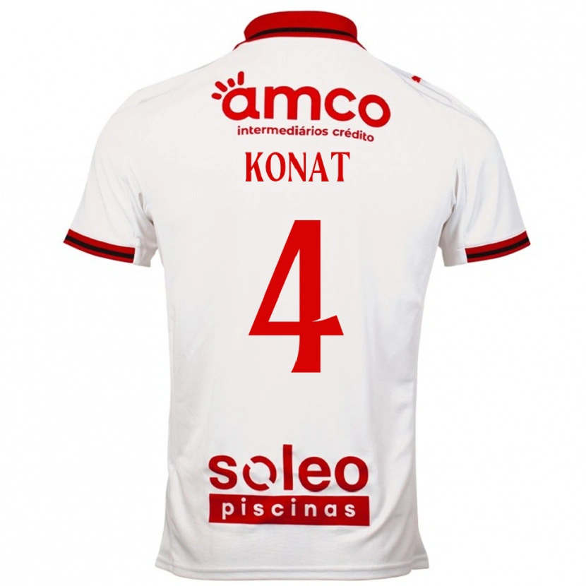 Danxen Niño Camiseta Katarzyna Konat #4 Blanco Rojo 2ª Equipación 2025/26 La Camisa México