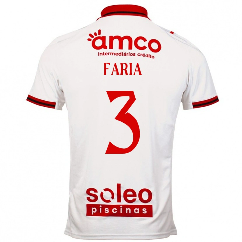 Danxen Niño Camiseta Hélder Faria #3 Blanco Rojo 2ª Equipación 2025/26 La Camisa México