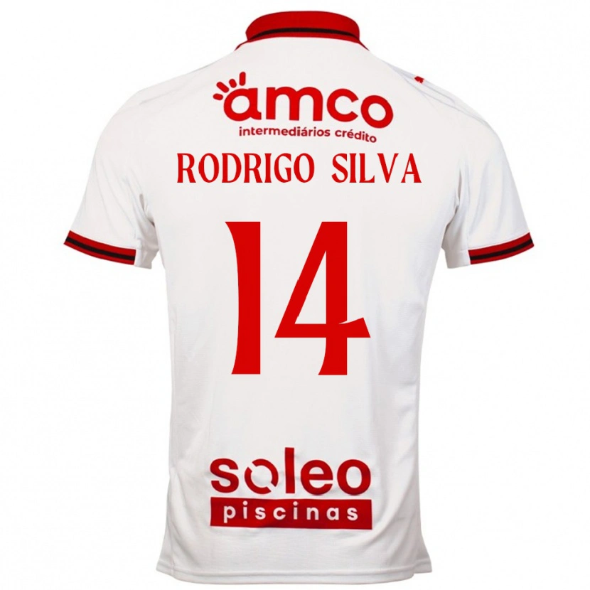 Danxen Niño Camiseta Rodrigo Silva #14 Blanco Rojo 2ª Equipación 2025/26 La Camisa México