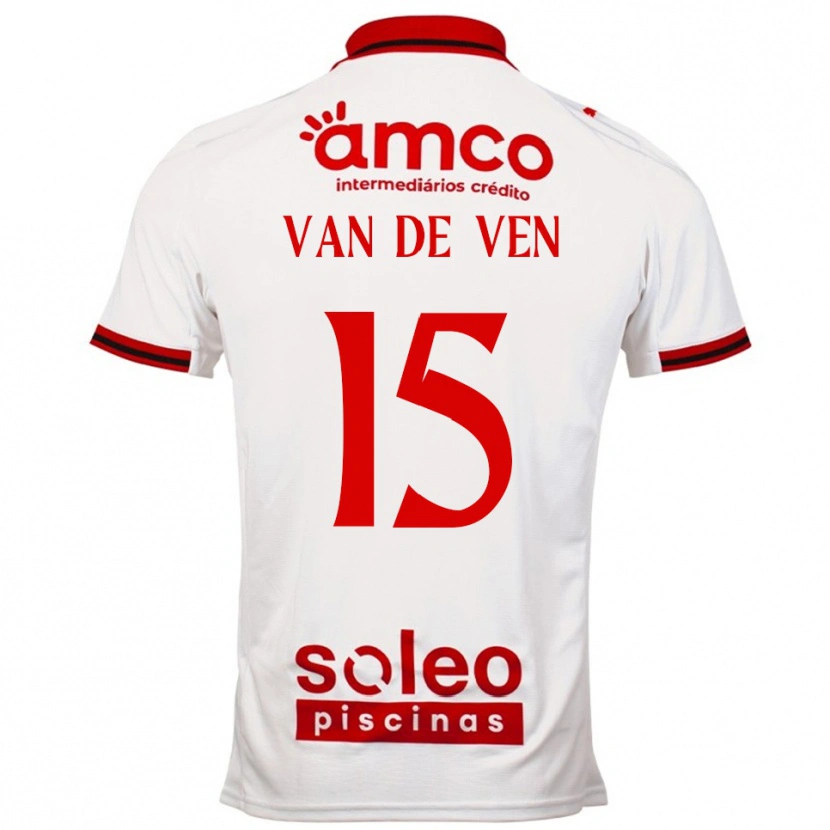 Danxen Niño Camiseta Zoï Van De Ven #15 Blanco Rojo 2ª Equipación 2025/26 La Camisa México